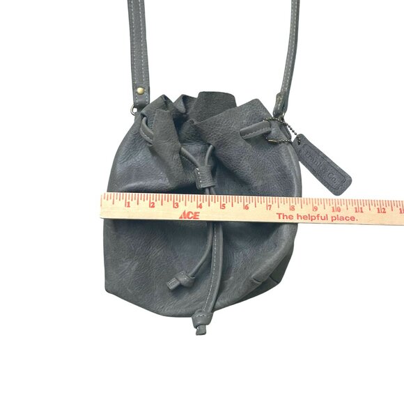 Frank & Co. Leather Crossbody Bucket Bag Women's Gray  Casual Everyday Classic - Picture 8 of 10
